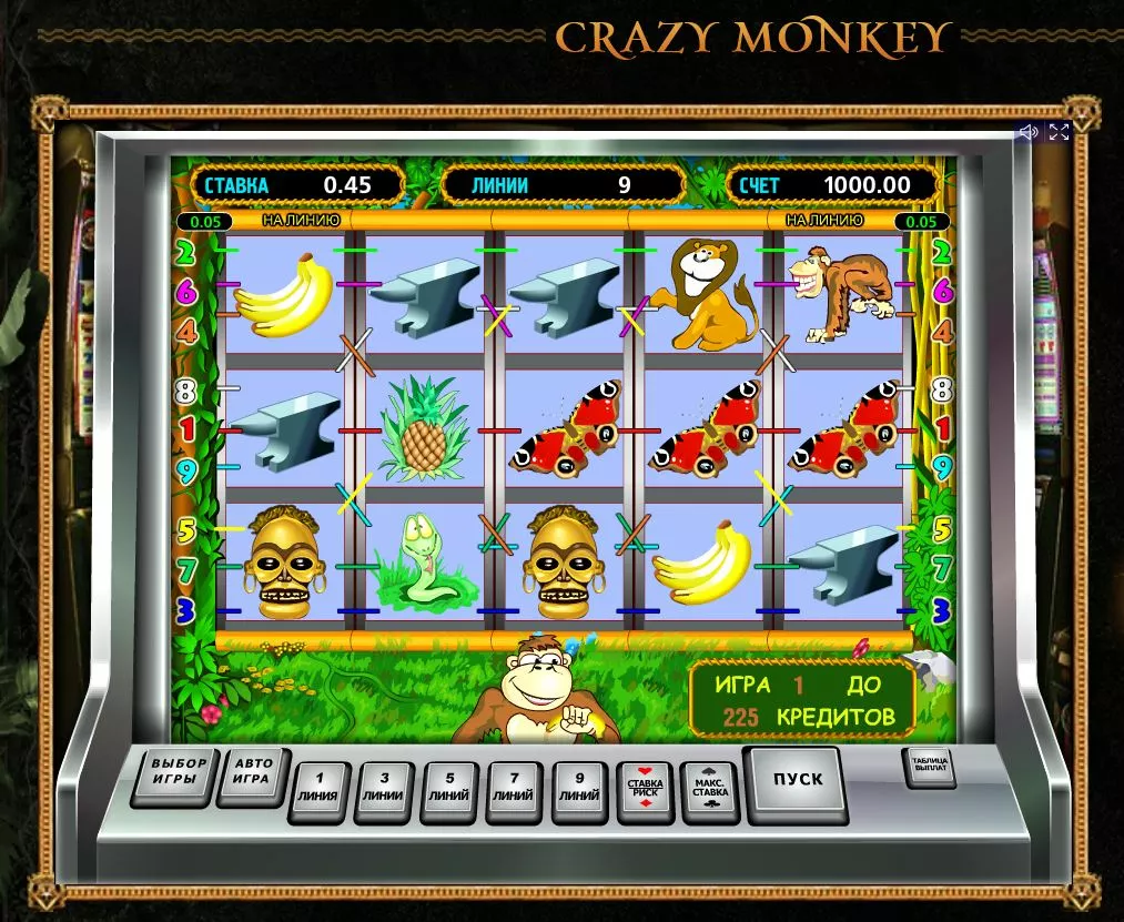 Игровой автомат Crazy Monkey